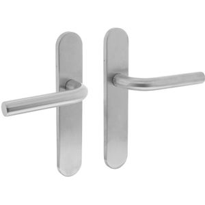 Intersteel Deurkruk Recht op Schild Blind RVS Geborsteld Blind