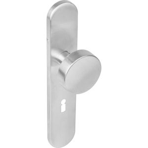 Intersteel Knop Op Schild Sleutelgat 56 Mm Rvs Geborsteld