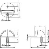 Intersteel Deurstop rond model mat zwart