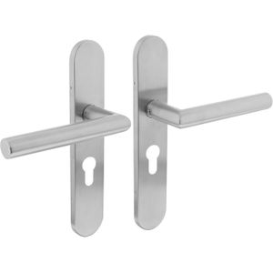 Intersteel deurklink Jura op verdekt schild ovaal PC55 mm rvs