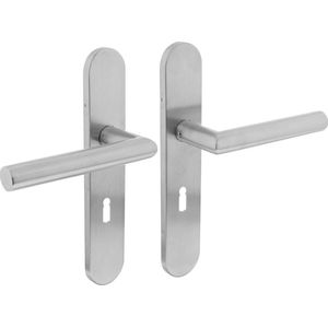 Intersteel deurklink Jura op verdekt schild ovaal SL56 mm rvs