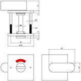 Intersteel - WC-Sluiting - RVS Geborsteld - Vierkant - Plat - Verdekt