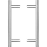 Intersteel Deurgrepen set T-schuin ø 30 mm - 500 mm rvs geborsteld