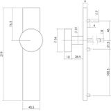 Intersteel Knop op rechthoekig schild rvs geborsteld SL56