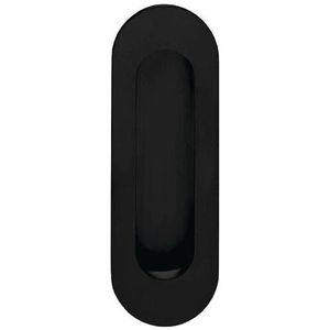 Schuifdeurkom ovaal 120x40mm blind mat zwart