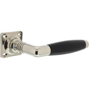 Intersteel - Ton - Deurklink - Nikkel/Ebbenhout - Inclusief Rozetten