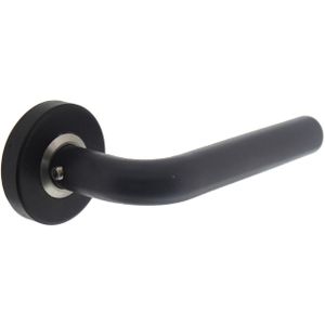 Intersteel deurklink Luzern op ronde rozet rvs mat zwart