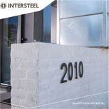 Intersteel Huisnummer 0 rvs mat zwart