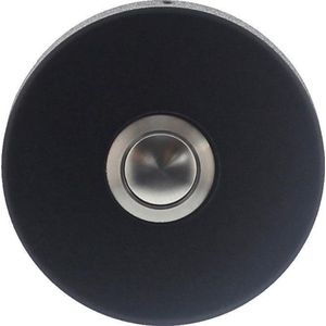 Intersteel Deurbel rond verdekt ø53x10mm - RVS/mat zwart