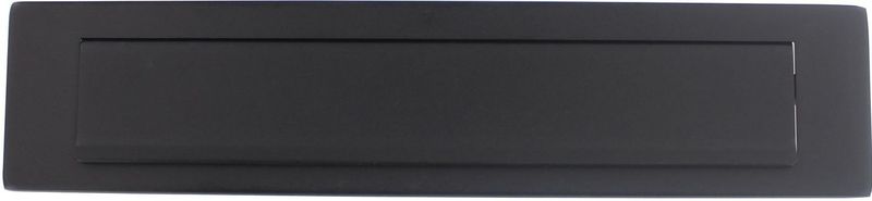 Intersteel Brievenbus met klep/regenrand rvs/mat zwart