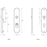 Intersteel Veiligheidsschilden SKG3 doorgaand PC55mm met kerntrekbeveiliging - mat zwart