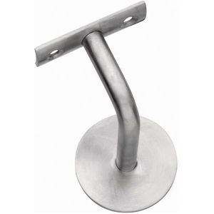 Intersteel | Leuninghouder gebogen vlak zadel | RVS Geborsteld
