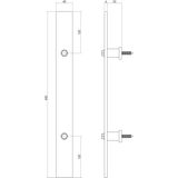 DEURGREEP PLAT 400MM X 40MM TBV SCHUIFDEU - MAT ZWART