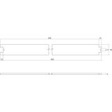 Intersteel Schuifdeursysteem – tussenrail 45 cm mat zwart