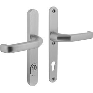 Intersteel Veiligheidsbeslag smal SKG*** kruk/kruk profielcilinder met kerntrekbeveiliging aluminium