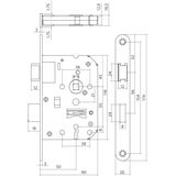 Intersteel Woningbouw Klavier Dag- en Nachtslot Zwart 55 Mm