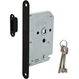 Intersteel Woningbouw Magneet Klavier Dag- en Nachtslot 55m - Voorplaat Afgerond Zwart
