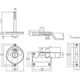 Intersteel WC-overslag met Bocht Vrij/Bezet Chroom Mat