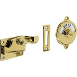 Intersteel WC-overslag met Bocht Vrij/Bezet Messing Gelakt