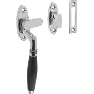 Intersteel Raamsluiting Ton links chroom / ebbenhout