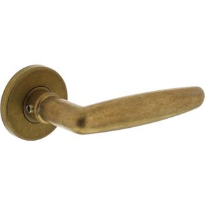 Intersteel deurklink Sophie met rozet ø49x7mm verdekt messing getrommeld