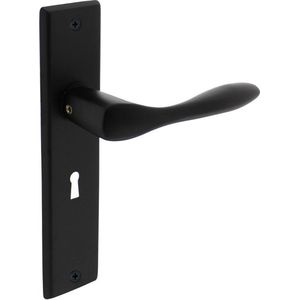 Intersteel deurklink Banaan met schild 181x41x7mm SL56 mat zwart