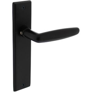 Intersteel Deurklink Sophie + Plaat 181x41x7mm Blind Matzwart