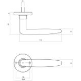 Intersteel Deurkruk Sophie met rozet ø49x7mm verdekt mat nikkel