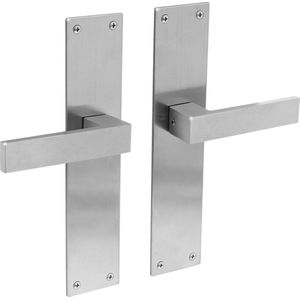 Intersteel Deurkruk Amsterdam met schild 250x55x2mm rvs geborsteld WC63/8