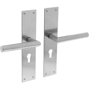 Intersteel deurklink Jura met renovatieschild PC55 rvs