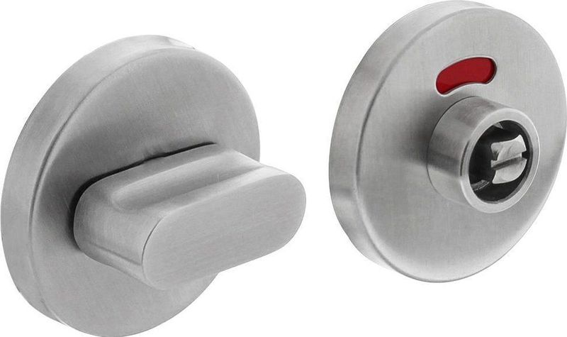 Intersteel Rozet toilet-/badkamersluiting rond nokken met stiftbediening rvs geborsteld