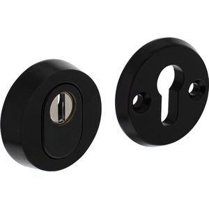 Intersteel SKG3 veiligheid-rozet rond met kerntrek beveiliging aluminium zwart