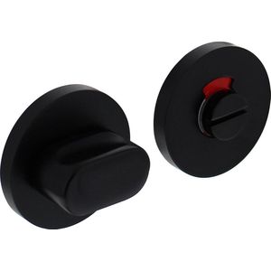 Intersteel Rozet met toilet-/badkamersluiting Ø55x8 mm aluminium zwart