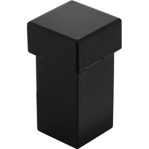 Deurstoppers, robuuste roestvrijstalen deurstopper, vloermontage, zwarte vloerdeurstopper, muurbeschermer met geluidsdempende rubberen bumper, hoge moderne deurstoppers voor plinten, 1 stuk