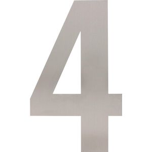 Intersteel Huisnummer 4 XXL Hoogte 50 cm Rvs Geborsteld