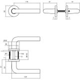 Intersteel Deurkruk Derby Op Rozet ø50x7 Mm Aluminium Zwart