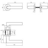 Intersteel Deurkruk Broome Op Rozet ø50x7 Mm Aluminium Zwart