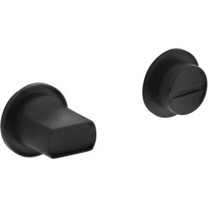 Intersteel Rozet toilet-/badkamersluiting zelfklevend rvs/zwart