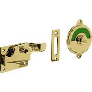 Intersteel WC-overslag met bocht rood / groen messing gelakt