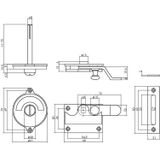 Intersteel WC-overslag met Bocht Rood / Groen Nikkel Mat