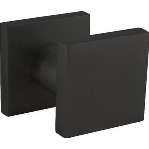 Intersteel Voordeurknop vierkant 60x60mm Eennzijdige montage aluminium zwart