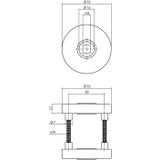 Intersteel Set achterdeurbeslag rond SKG*** met kerntrekbeveiliging rvs geborsteld