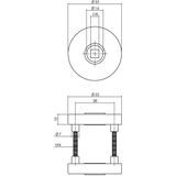 Intersteel Achterdeurbeslag Deurkruk Jura op massieve rozet ø53x10 mm rvs geborsteld