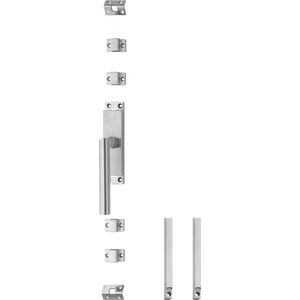 Intersteel Kruk-espagnolet links Hoek 90° met stangenset 2x 1245 mm rvs geborsteld