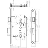 Intersteel Deurbeslag set wc slot zwart met deurkruk Eucla met rozet zwart