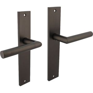 Intersteel Deurkruk Bastian op schild blind antracietgrijs