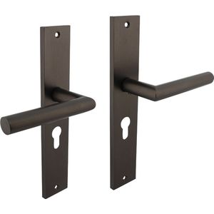 Intersteel Deurkruk Bastian op schild 245x45 mm PC 55mm antracietgrijs