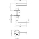 Intersteel - Deurkruk L-L - Bol - Messing - Matte Donkere Uitstraling