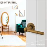 Intersteel - Deurkruk L-L - Bol - Messing - Matte Donkere Uitstraling