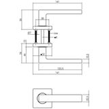 Intersteel - Deurklink Hera - PVD Messingkleur - Zamak - Inclusief Bevestigingsmateriaal